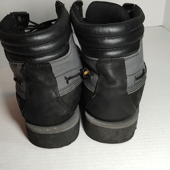 Men's 9 Timberland Boots Black Grey Gray Suede Nubuck - Picture 6 of 8
